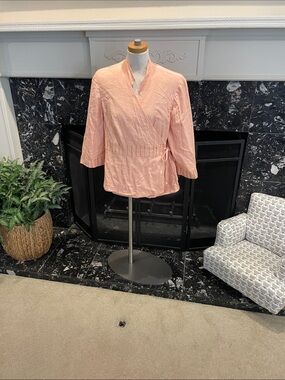 Women’s Peach Wrap-Style Jacket - Lightweight Summer Layer